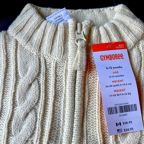 Gymboree NWT 6-12 month Fisherman Christmas Sweater - Picture 2 of 4